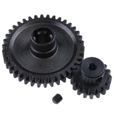 Metal Diff Main Gear 38T Motor Gear 17T for 1/18 WLtoys A959 A979 Upgrade