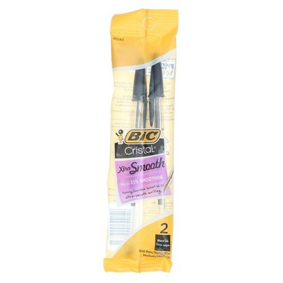 6 Pack BiC Cristal Xtra Smooth Ball Pen, Medium, Black 90283, 2 Ct
