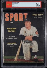 1953 Sport Magazine Mickey Mantle PreDates Sports Illustrated Newsstand Ed PSA