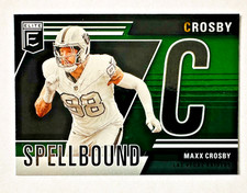 2024 Donruss Elite Maxx Crosby Spellbound Insert Card #21 Letter C Raiders!