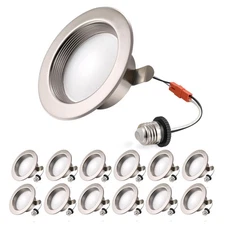 4 Inch LED Can Lights - Retrofit Recessed Lighting, 5CCT Recessed Lighting Se...