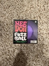 Nee Doh Needoh Fuzz Ball Velvet Squeeze Stress Tiktok Flower Power Toy PURPLE