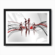 Ethnic Art Illustration In Painting Framed Wall Art Poster Canvas Print Picture