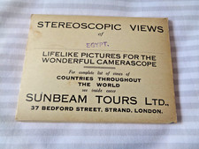 12 VITAGE EGYPT   CAMERA STEREOSCOPE CARDS