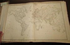 1839 SDUK ATLAS with 79 MAPS - USA RUSSIA ASIA AFRICA EDINBURGH DUBLIN GENEVA