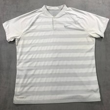 Nike Golf Zonal Cooling Blade Polo Shirt Mens 2XL XXL 933318 Pure Platinum White