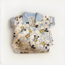 Vintage 1984 Disney Babies Mickey Mouse Collared 100 Cotton button up shirt