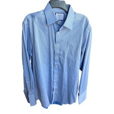 Charles Tyrwhitt Men’s US 16.5/35 (Large) Classic Fit Non-Iron Blue Dress Shirt
