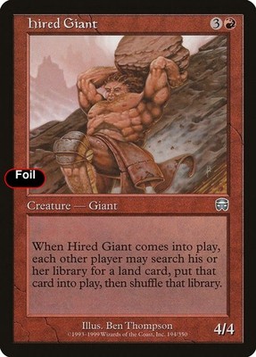 mtg 摘出　foil Foil Hired Giant - 194 - MP - Mercadian Masques | eBay