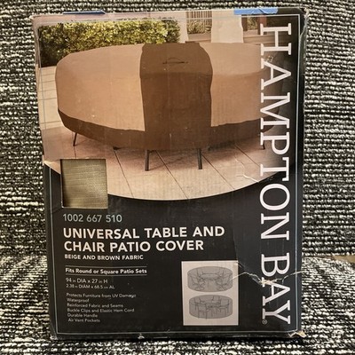 Hampton Bay Universal Table And Chair Patio Cover Beige & Brown 1002 667 510
