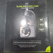 Slimline Dash Cam Audio and Video Recorder 360 Swivel, New by itek (Sealed Box)