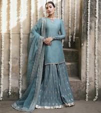 Pakistani Faiza Saqlain Tisha Formal Outfit Worn Once ? Modest Back Alteration