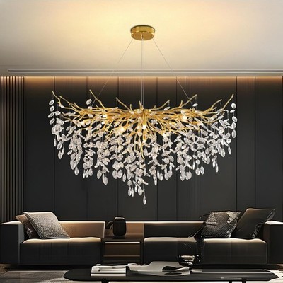 Luxury Kristall Kronleuchter Raindrop Kristall Pendelleuchte Height Adjustable