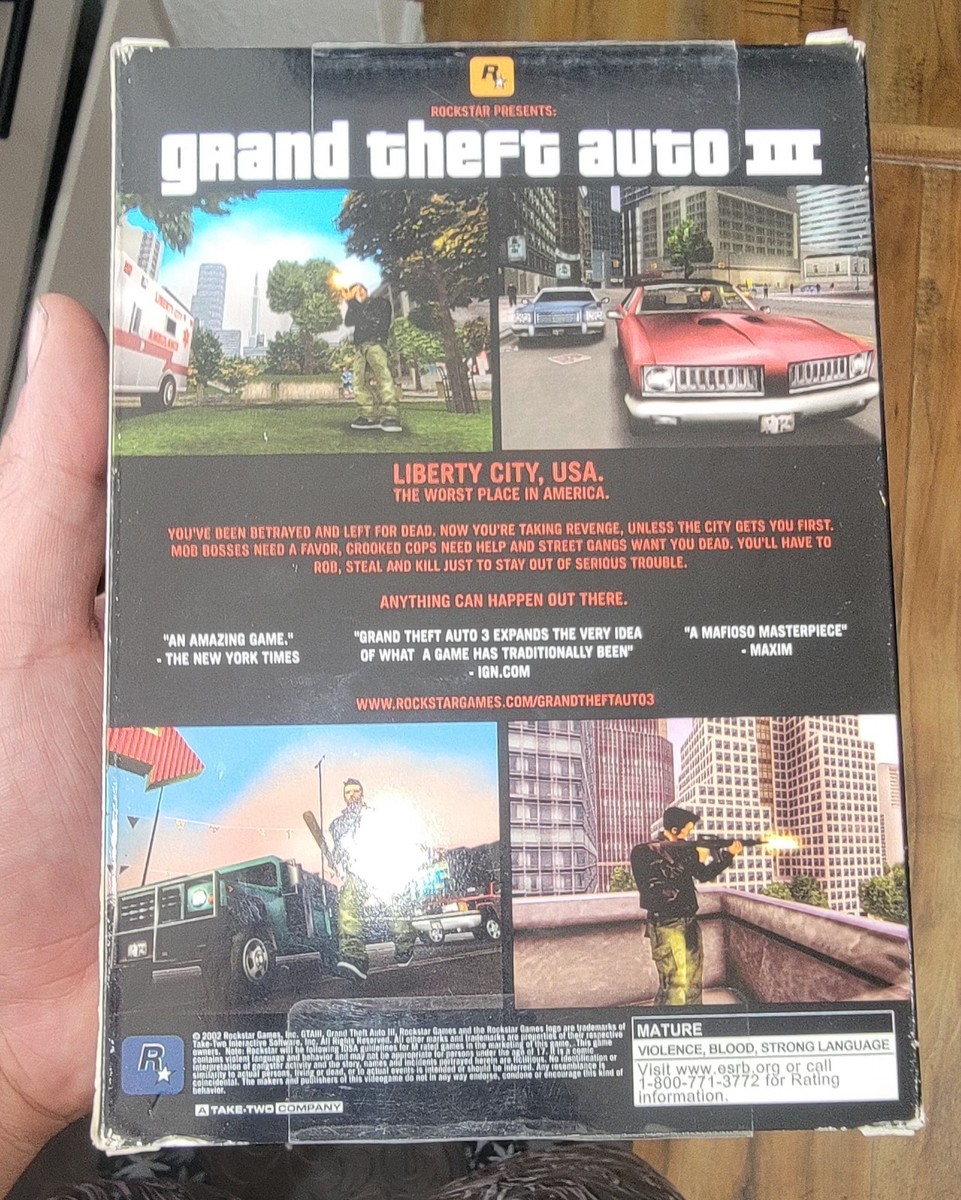 Grand Theft Auto III (PC 2002) FACTORY SEALED GTA 3🔥🔥(Mint