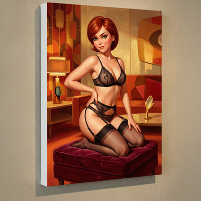 Elastigirl Helen Parr Canvas UV Print 12x16- Vintage Retro Pin-Up Wall Art Decor