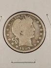 1897-S Low Mintage Silver Barber Quarter, Full Rim Good Condition