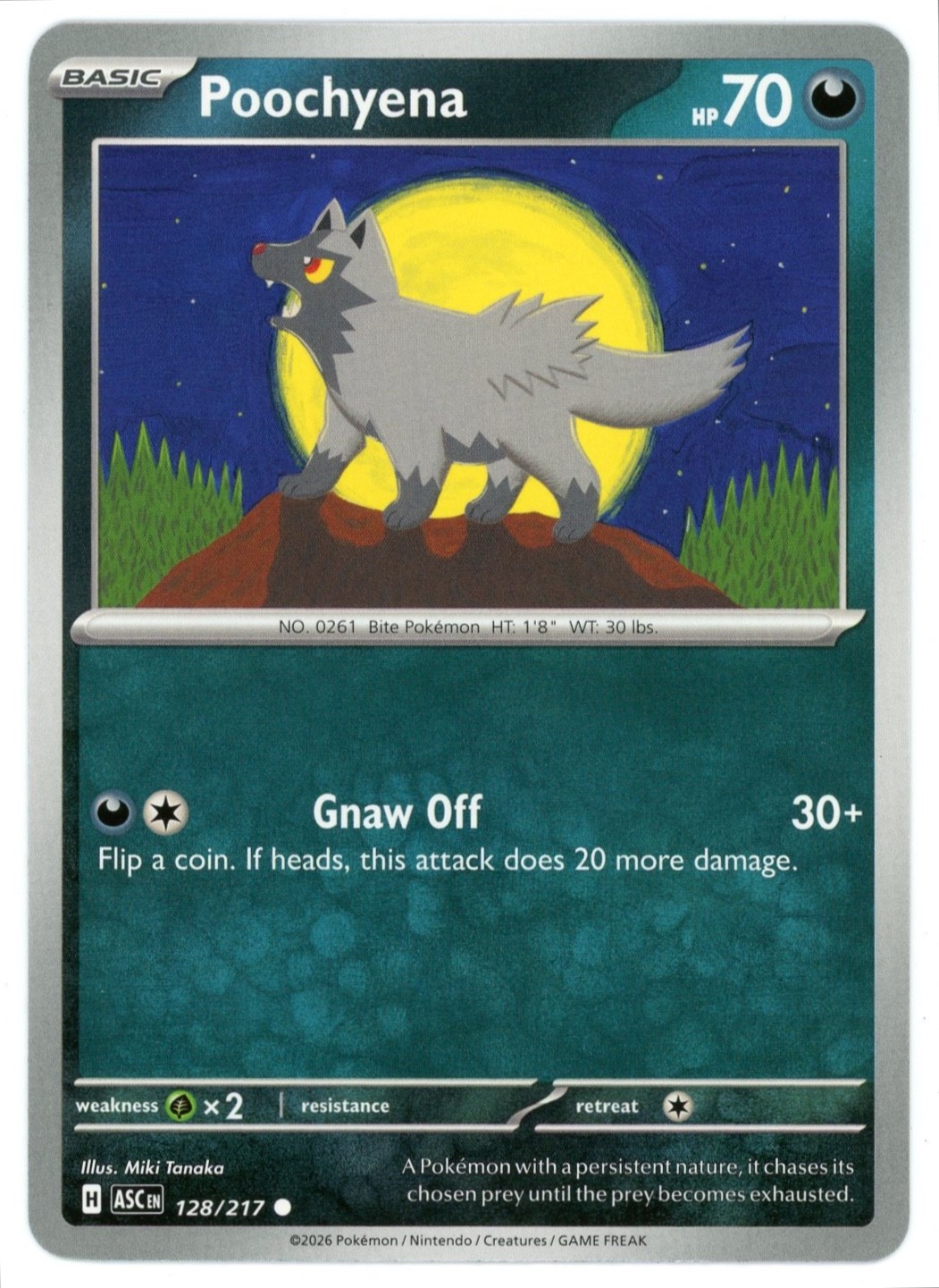 Poochyena - 128/217 - Ascended Heroes ASC - Pokemon - NM/M