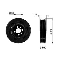 Neu - Gates TVD1009 Riemenscheibe, Kurbelwelle FüR Audi Seat Skoda Vw
