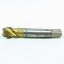 Guhring 7/8"-14 UNF Bottoming Tap Spiral 4 Flute TiN Coated HSS-E 4-11/16" OAL