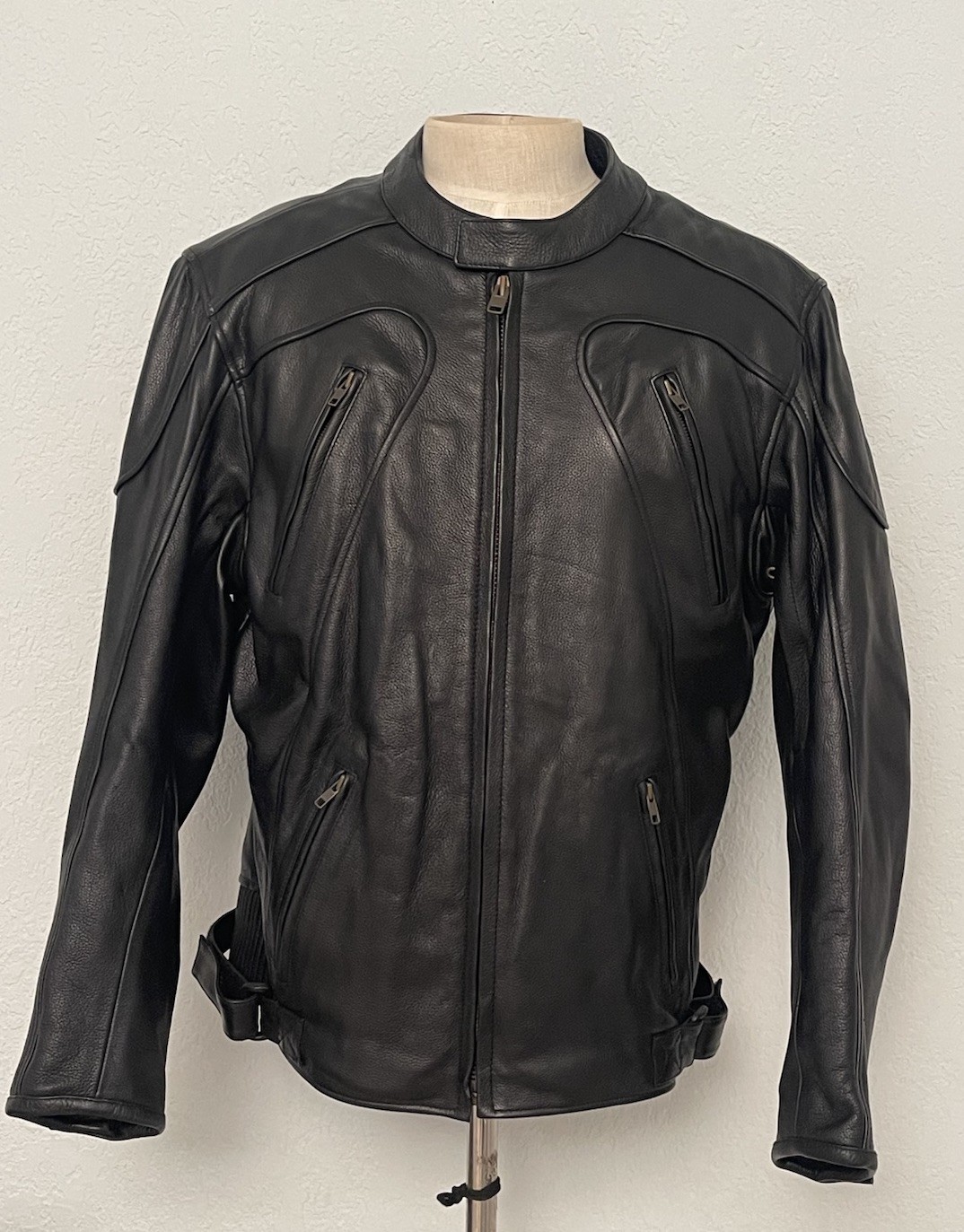 Rare Vintage Wilson's Leather Jacket Multi Pocket Racer Leather Jacket Large