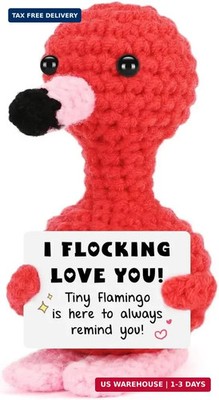Mothers Day Gifts for Mom from Daughter Son - I Love You Flamingo Support Croche