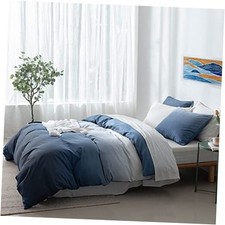 100 Cotton Duvet Cover Twin Size - Twin 68" 90" Gradient Ocean Blue
