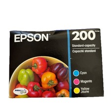 Exp 04/28. Epson 200 Cyan Magenta Yellow Combo Pack Ink Cartridges T200520-S New