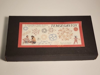 TENSEGRITOY A Construction Puzzle Game BLUE 1995 STEM w/ Box & Instructions