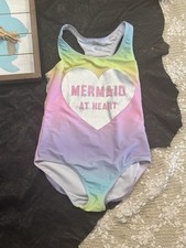 Carter's Girls 6 Mermaid at Heart Ombre Rainbow Swimsuit Great Condition CUTE 