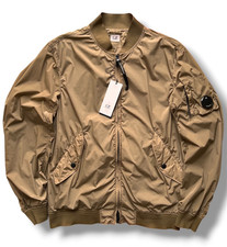 L - C.P. Company Short Lightweight Jacket Green Nylon Bomber Varsity Baseball