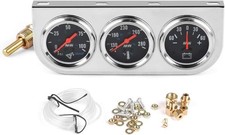 Chrome 52mm 3-gauge Kit Accurate Oil Pressure Temp Ammeter For 12v Vehicles Chrome 52mm 3-gauge Kit Accurate Oil Pressure Temp Ammeter For 12v Vehicles