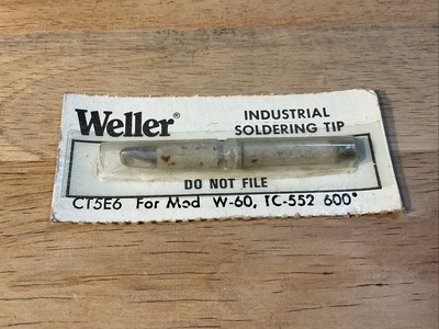 NOS WELLER CT5E6 Single Flat Soldering Tip for Mod. W-60, TC-552 600° NIP 