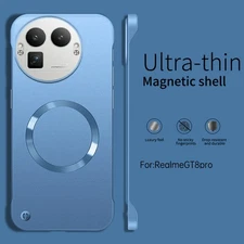 For Realme GT 8 Pro, Luxury Frameless Magnetic Glossy Hard Back Slim Cover Case