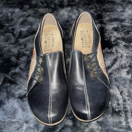 Spring Step L'ARTISTE AGACIA Black CLOGS Shoes