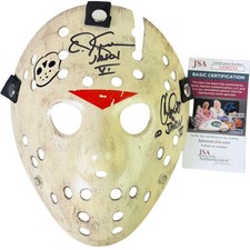 CJ Graham & Christopher Swift signed Mask Jason Voorhees Friday the 13th 6 JSA