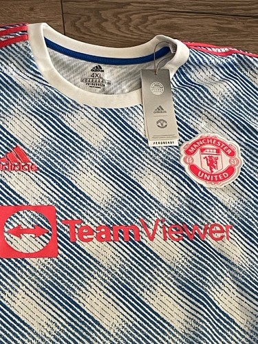 CAMICIA ADIDAS MANCHESTER UNITED AWAY BLU NUOVISSIMA TAGLIA 4XL CL31 - Foto 2 di 3