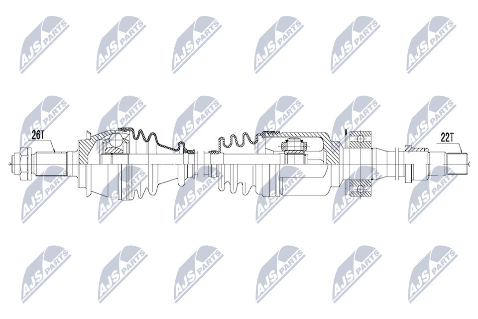 DRIVE SHAFT NPW-BM-121 FOR MINI W10 B14 A 1.4L W10 B16 A 1.6L 4cyl - Image 10