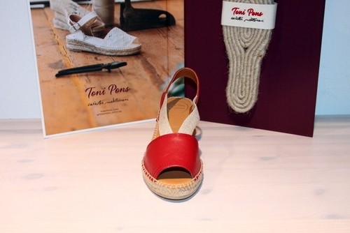 TONI PONS Leder Espadrilles Sandale Wedges TEIDE Rot - Made in Spain - Neu ! - Bild 6 von 8