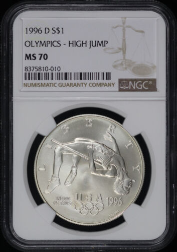 1996-D Olympics - High Jump Silver Dollar Commemorative NGC MS-70