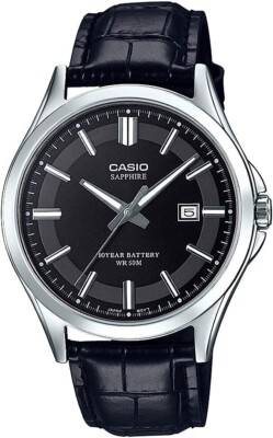 Casio MTS-100L-1A Men's Quartz Watch NEW Analog 41mm Case Black