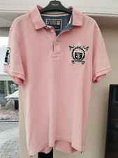 ST GEORGE BY DUFFER Men’s Pink Polo T-Shirt & Logo UK Size Medium 100% Cotton