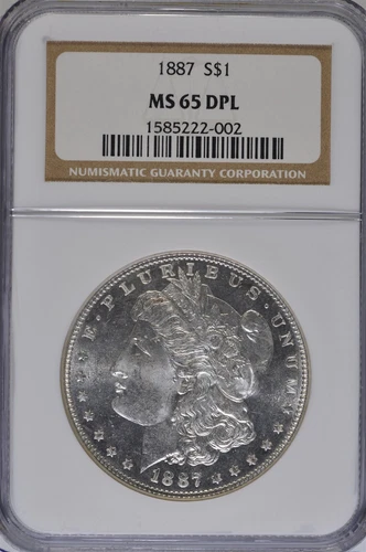 1887 $1 Morgan Silver Dollar NGC MS 65 DPL