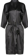 DOLCE & GABBANA~BLACK SILK~SATIN NIGHT ROBE, DRESSING GOWN~NEW WITH TAG