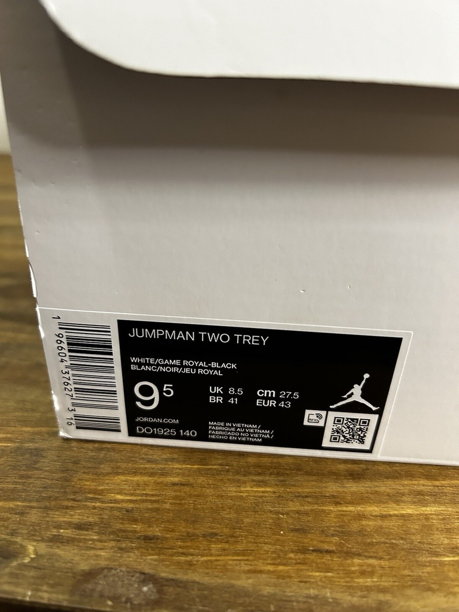 Size 9.5 - Jordan Jumpman Two Trey Concord Royal With  display picture 2