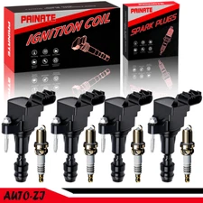 OEM 4X Ignition Coil + 4X Iridium Spark Plugs For Chevrolet Malibu 2.4L L4 UF491