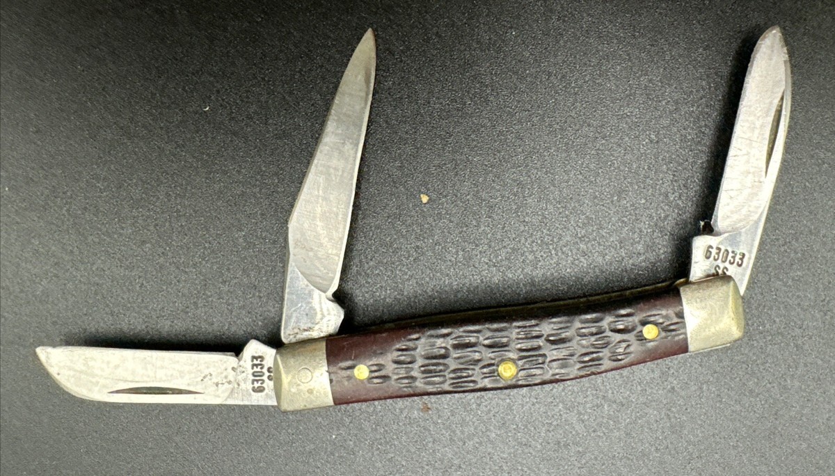 Vintage Case XX 63033 SS 3 Blade Pocket Knife Small Stockman | eBay