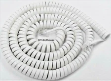 Bright White 25Ft Long Handset Cord AT&T Trimline Phone CL2909 Princess Curly