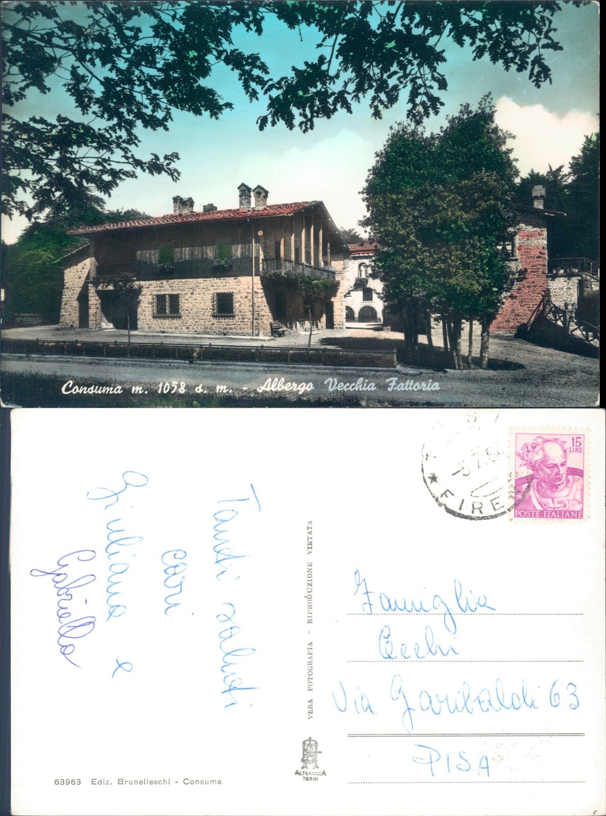 CONSUMA ANNI 50, BELLA PANORAMICA SULL'ALBERGO VECCHIA FATTORIA -65024
