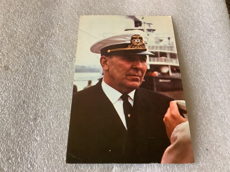 1966 CAPTAIN ERNEST WAGNER CAPTAIN OF THE DELTA QUEEN POSTCARD