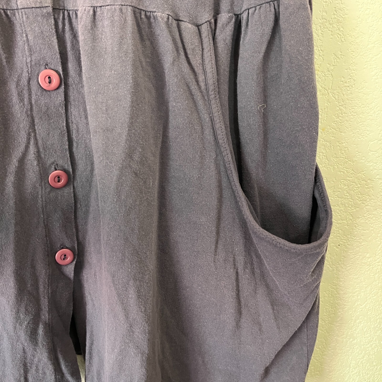 Christy Allen Cotton Basic Button Front Shift Dre… - image 4